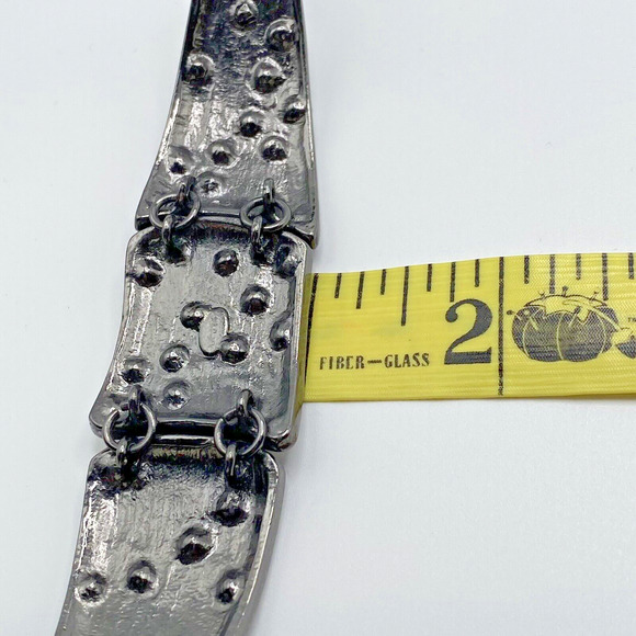 Dolce Vita Panel Bracelet Rare Rhinestone Piece 80s 90s French Designer 6.5-7.75 - Picture 9 of 10